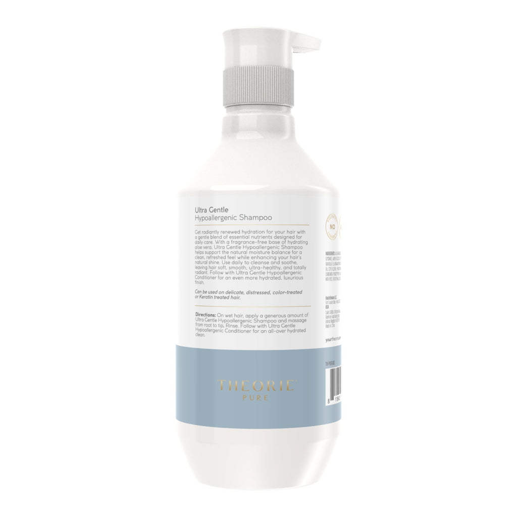 Ultra Gentle Hypoallergenic Shampoo Back with description and directions